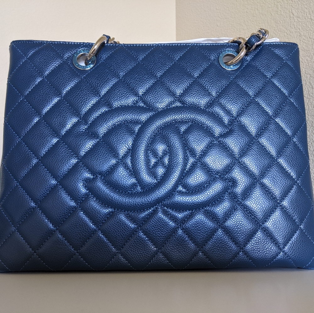 Chanel Blue Grand Shopper Tote